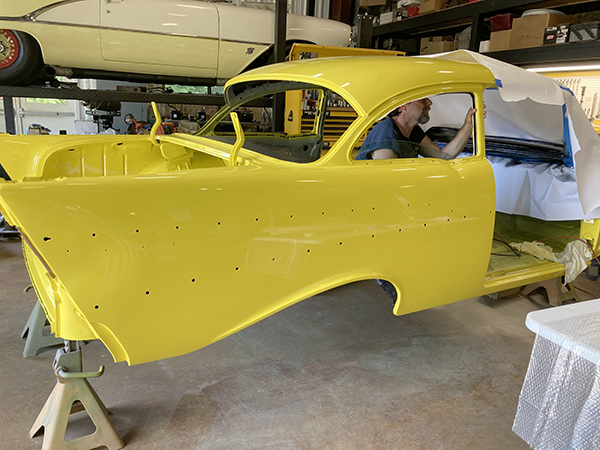 1957 Chevy 210 painted yellow